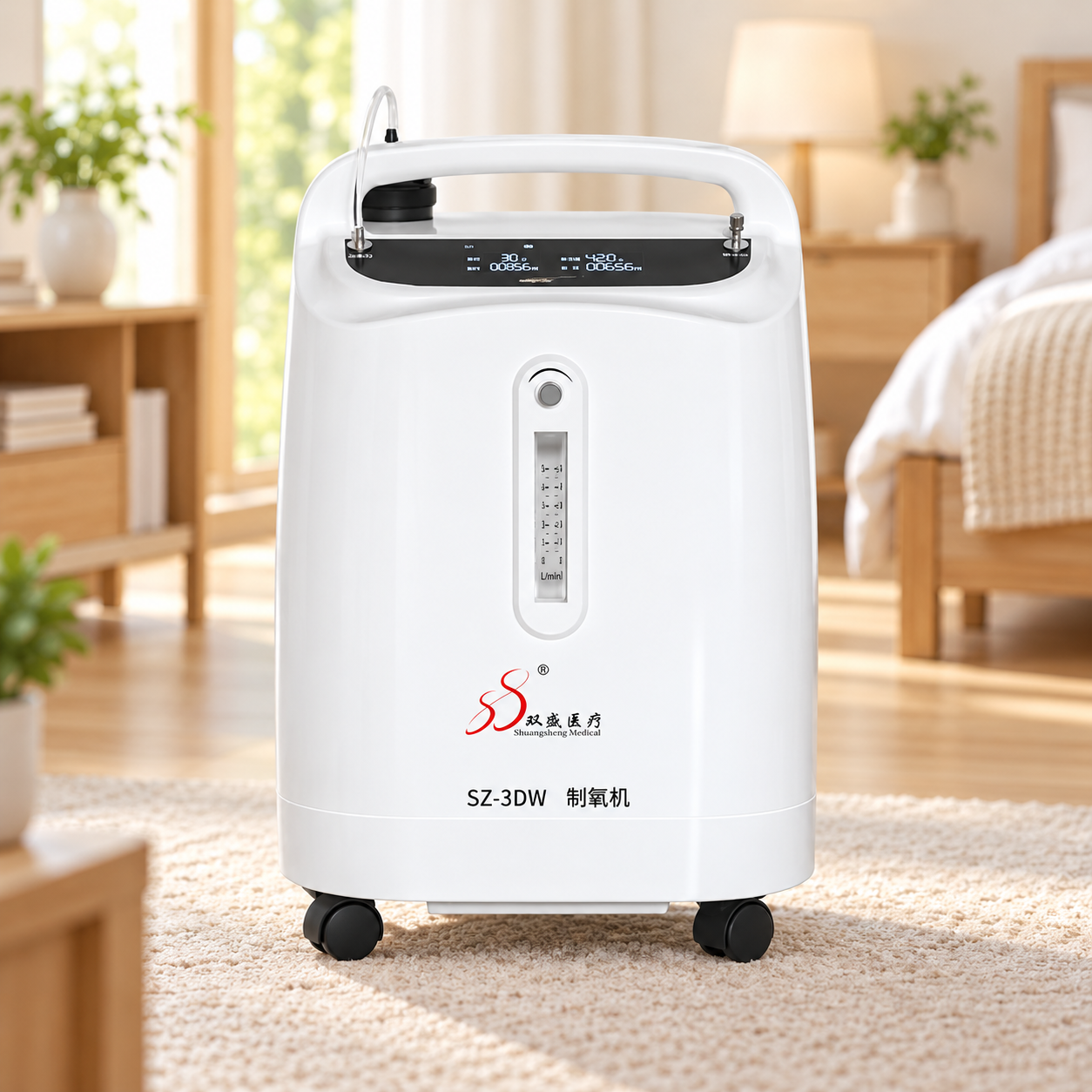 双盛SZ-3DW医用3L制氧机完整机身展示